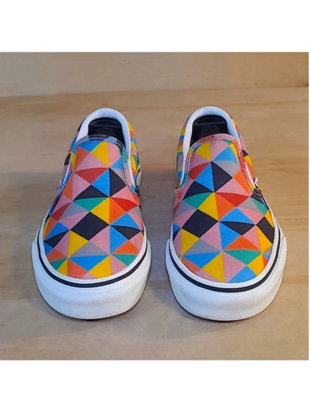 Vans X MoMA Classic Slip-On Size 3.5 M 5 W Multicolored Canvas Unisex Sneakers